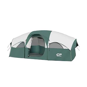 8-Person Portable Dome Tent in Dark Green with ‎Carry Bag and Rainfly for Camping, Hiking, Backpacking, Traveling