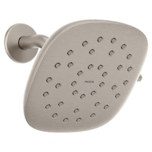 Verso Square 8-Spray Patterns with 1.75 GPM 6 in. Wall Mount Fixed Shower Head in Spot Resist Brushed Nickel