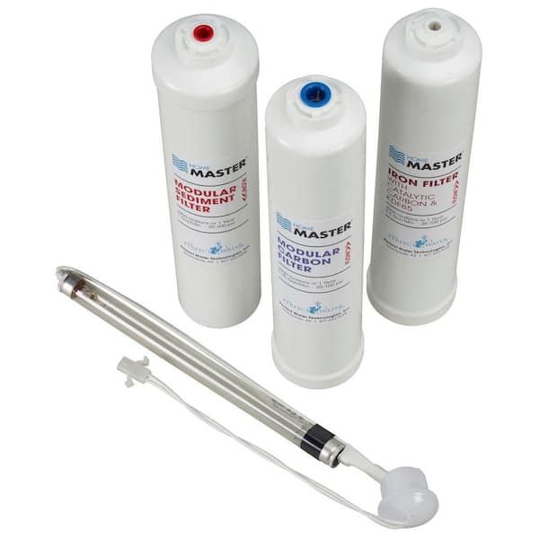 Home Master Ultra Filter Change Set, 1/4in sediment, 1/4in carbon, 3/8in carbon, UV bulb