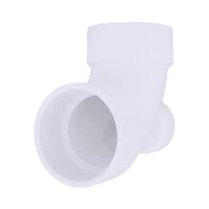 4 in. x 4 in. x 2 in. PVC DWV 90-Degree Hub x Hub Elbow Fitting with Low Heel Inlet