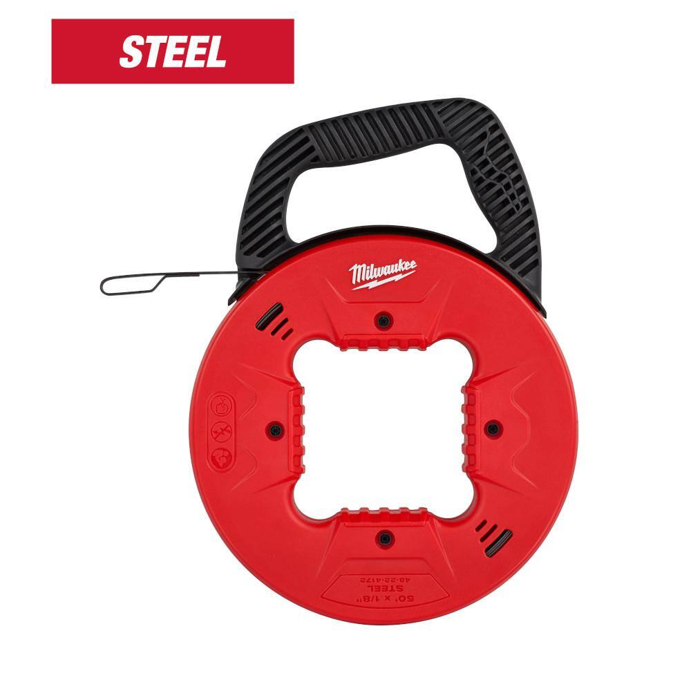Milwaukee 1/8 in. x 50 ft. Steel Fish Tape 48224172 The Home Depot