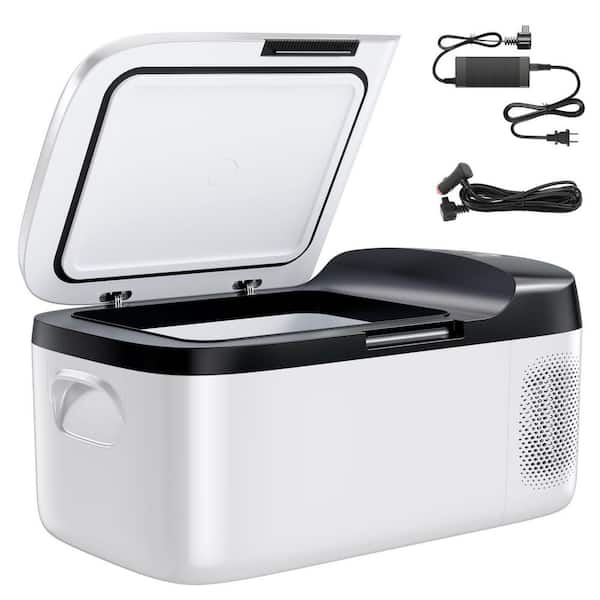 0.53 cu. ft. Outdoor Refrigerator Portable Mini Freezer -4°~68° Car Compressor Fridge Cooler in Gray