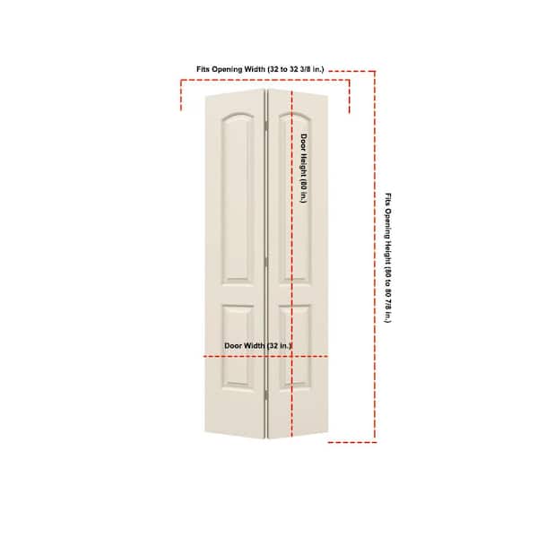 JELD-WEN 32 in. x 80 in. Caiman 2 Panel Primed Hollow Core Molded