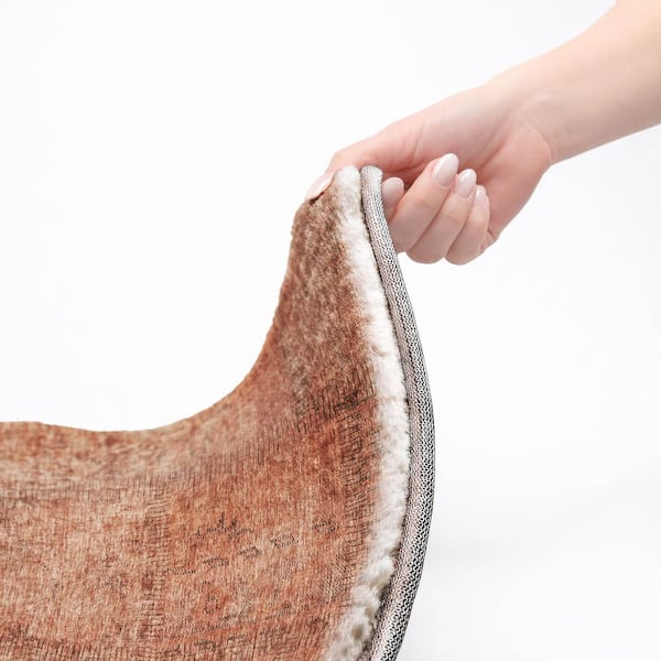 Dream Shag Premium Machine Washable Abstract ADS685 Beige 5 ft. x 7 ft. 6 in. Area Rug