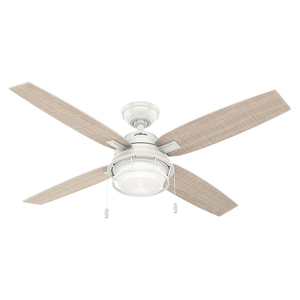 Hunter - Ocala 52 in. LED Indoor/Outdoor Fresh White Ceiling Fan with Light