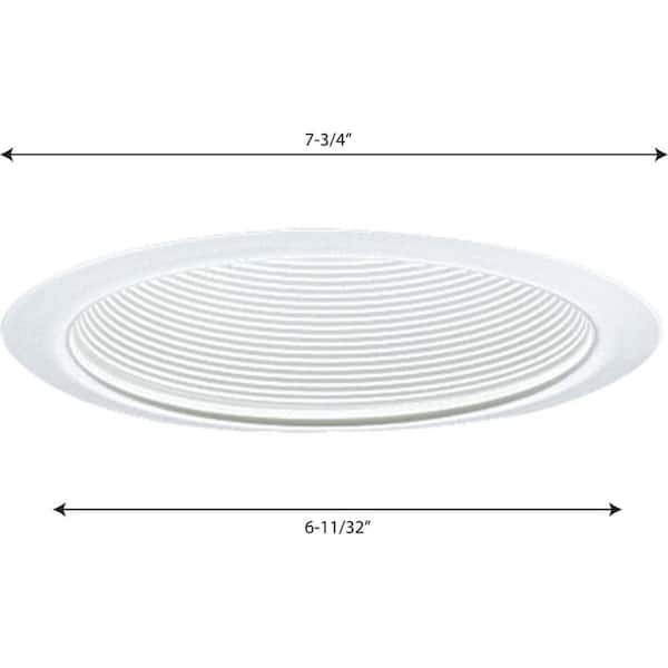 E26 Series 6 in. White Recessed Ceiling Light Open Trim with Socket Support