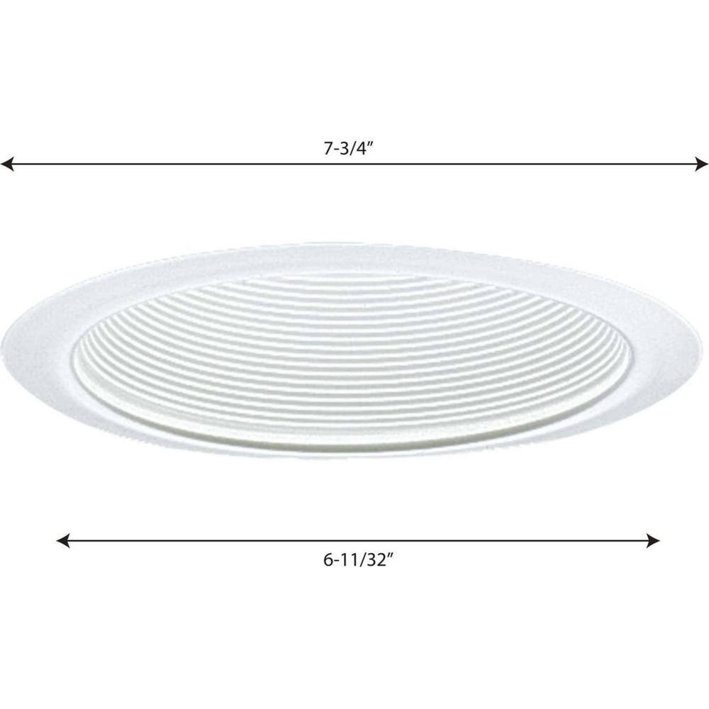 White Aluminum 6" Indoor/Outdoor Step Baffle Trim