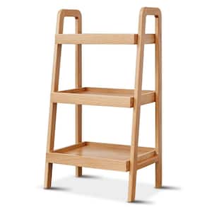 Yellow 3-Tier Wood Shelving Unit (17.7 in. W x 31.5 in. H x 12.6 in. D)
