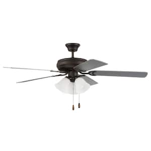 Decorator's Choice 52 in. Indoor Tri-Mount 3-Speed Reversible Motor Espresso Finish Ceiling Fan with 3-Light Kit