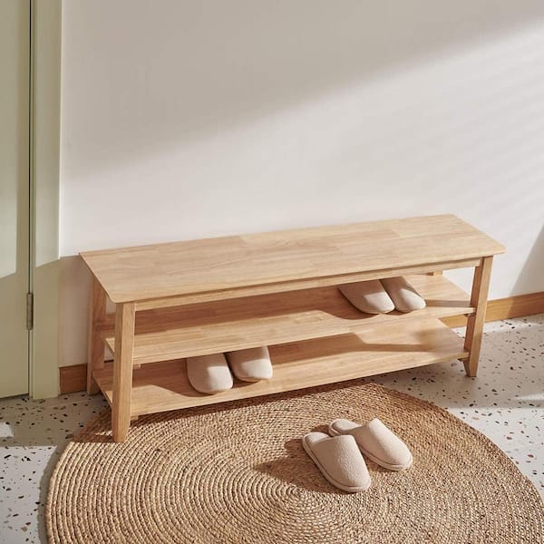 Real Living - Natural Wood Shoe Rack