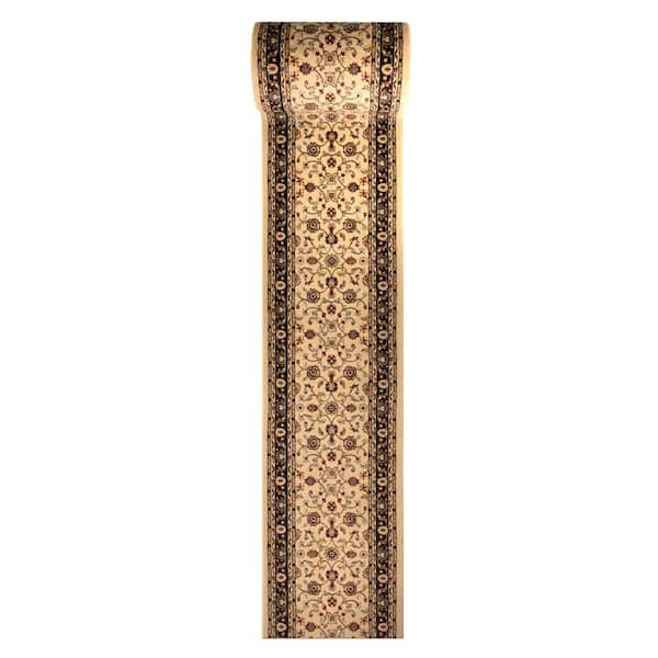 TrafficMaster Marash Ivory 26 in. W x 12 in. L Your Choice Length 1 Ln. ft. Stair Runner Rug (Covers 2.2 sq. ft.)