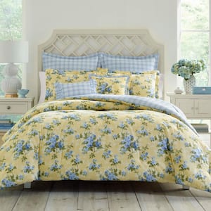 Laura Ashley Cassidy 7-Piece Yellow Floral Cotton Full/Queen