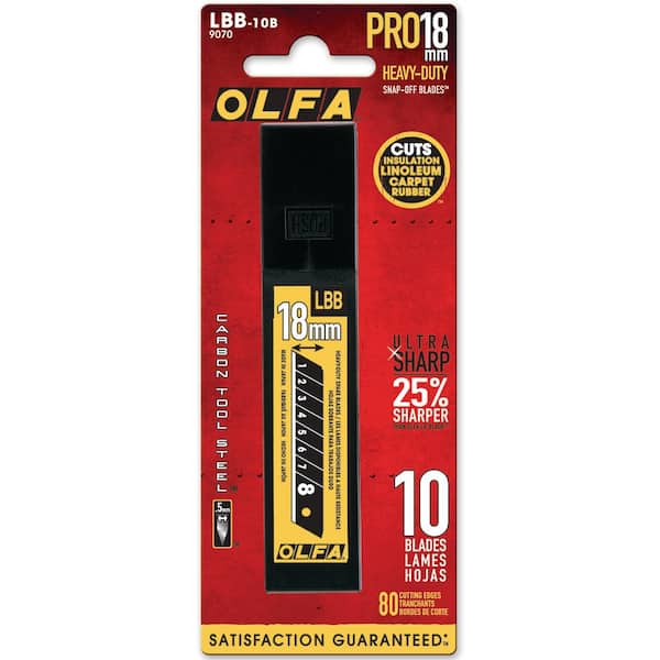OLFA 3/4in Utility Blades, 10 Pack, Wind-lock
