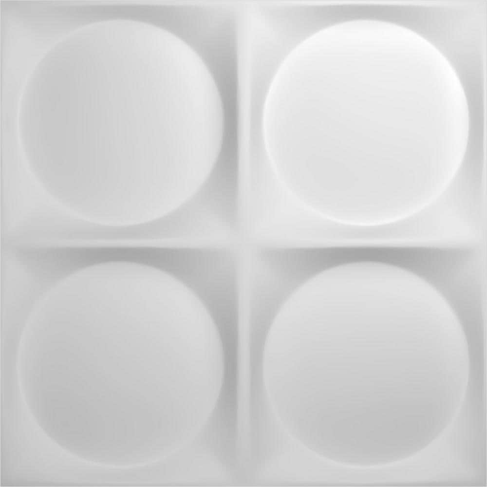 White Textured PVC 3D Decorative Wall Panel 11.88" x 11.88"
