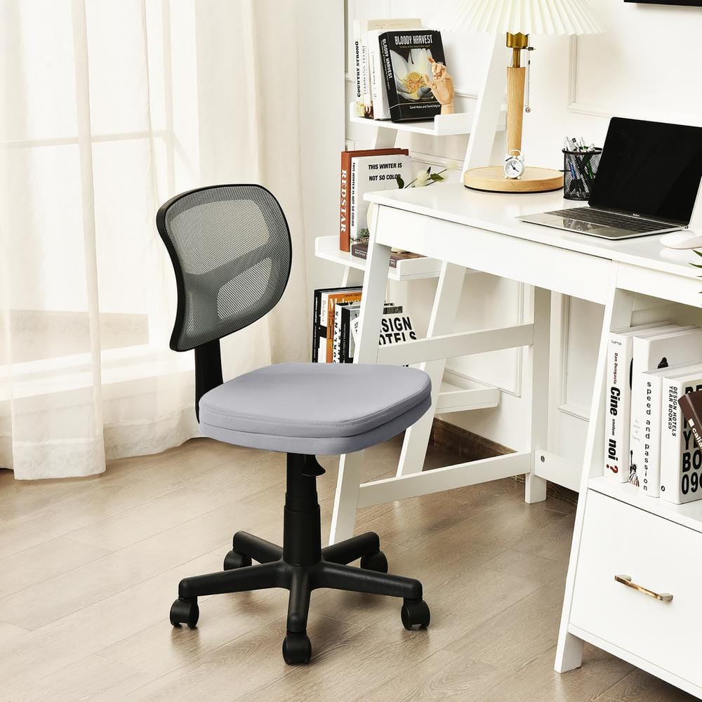 ErgoFlex Armless Mesh Executive Chair in Sleek Gray