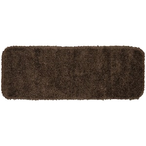 Serendipity Chocolate 22 in. x 60 in. Washable Bathroom Accent Rug