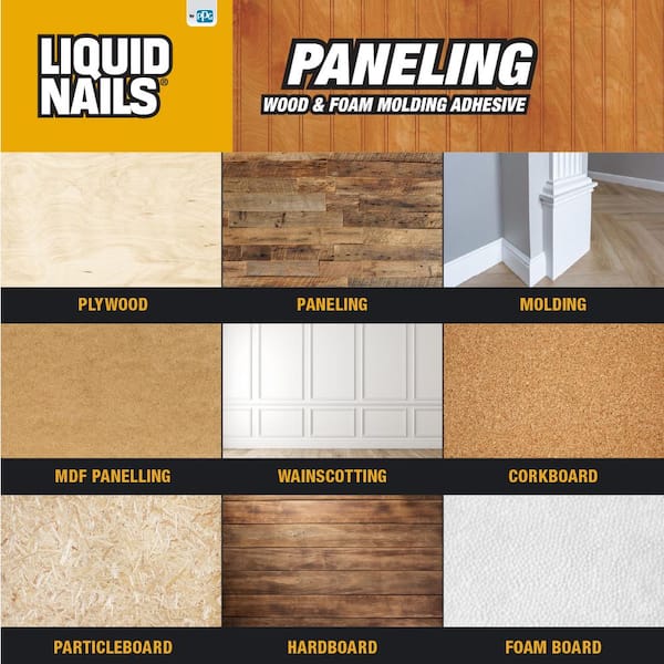 Liquid Nails 10 oz. Paneling and Molding Tan Construction Adhesive (4-Pack)  LN-606 4PK - The Home Depot