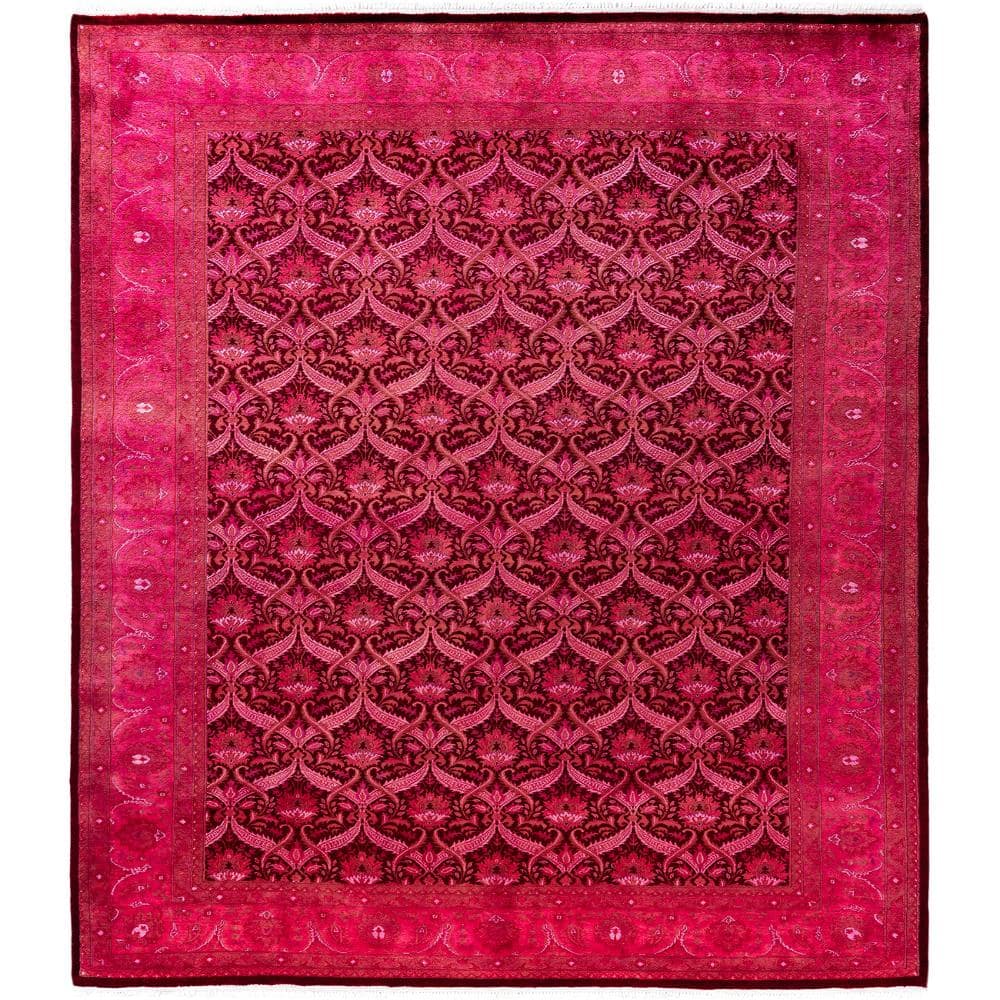 Fine Vibrance Pink 8 X 10 Hand Knotted Wool Indoor Area Rug price history on PriceWatchPro