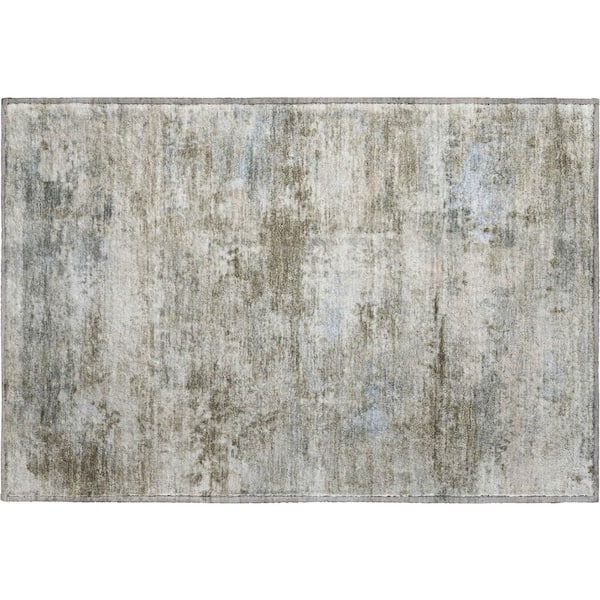Mayfield Premium Machine Washable Abstract AMF2370 Tan 2 ft. x 3 ft. Accent Rug