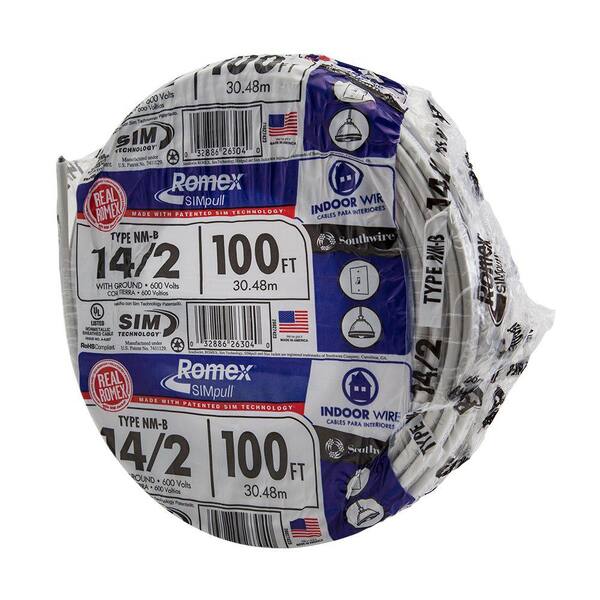 14/2 PURPLE WIRE 14/2 W/GROUND ROMEX INDOOR ELECTRICAL WIRE 100' FEET