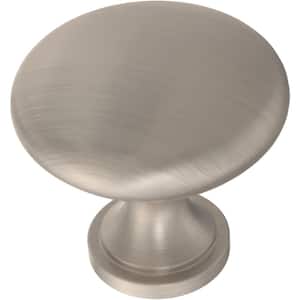 Aluminum Mushroom 1-3/16 in. (30 mm) Satin Nickel Round Cabinet Knob (10-Pack)