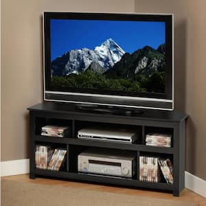 AV 48 in. Black Composite TV Stand Fits TVs Up to 48 in. with Cable Management