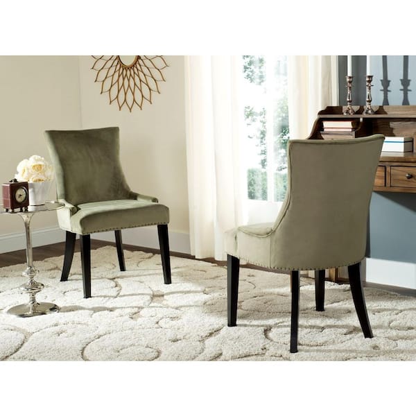 Safavieh Lester Evergreen Cotton Dining Chair (Set of 2)