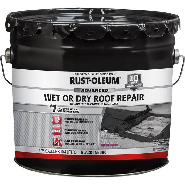 Rust Oleum Gal Wet Or Dry Advanced Roofing Repair Adhesive