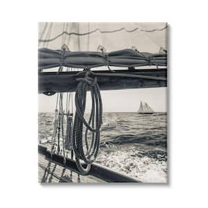 "Ocean Tie Line Vintage Ship Muted Photography" by Danita Delimont Unframed Print Abstract Wall Art 16 in. x 20 in.