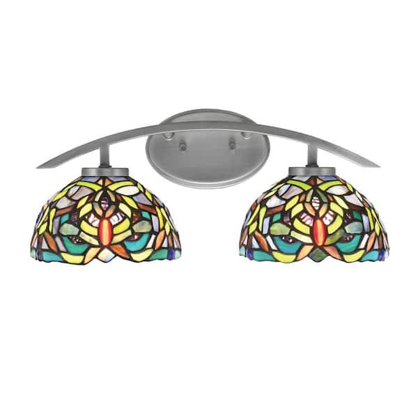 Siena 18.25 in. 2-Light Vanity Light Graphite with Diamond