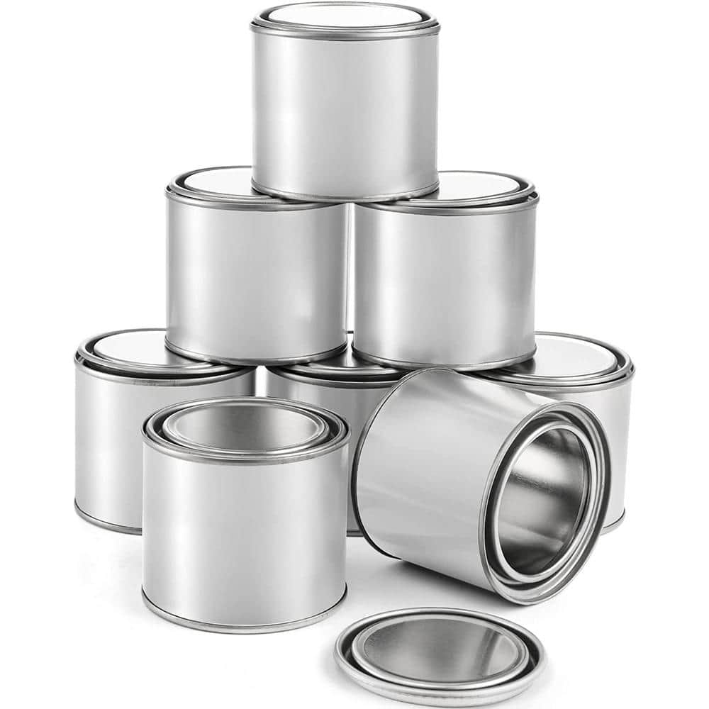 Dyiom 1.3 Gallon Silver Paint Bucket, Empty Paint Can Metal Cans  w/Lids(2pack) B0C5LCQYVS - The Home Depot