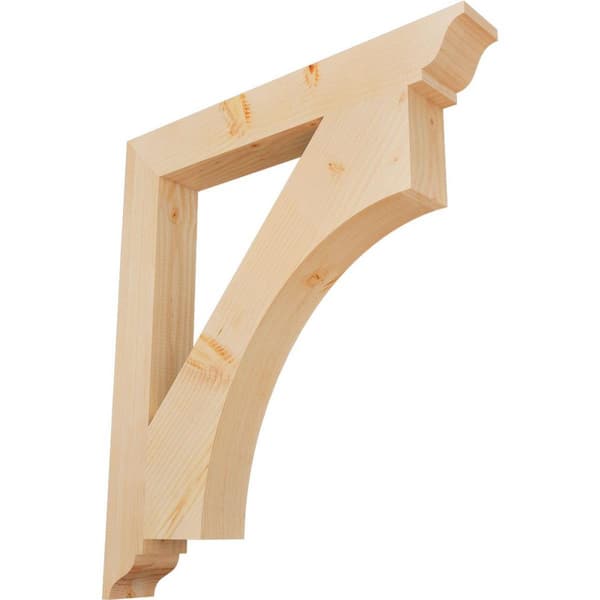 Ekena Millwork 3.5 in. x 34 in. x 30 in. Douglas Fir Westlake Traditional Smooth Corbel
