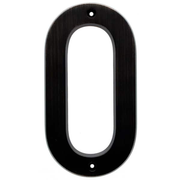 Distinctions 6 in. Old World Bronze Style Black Number 0