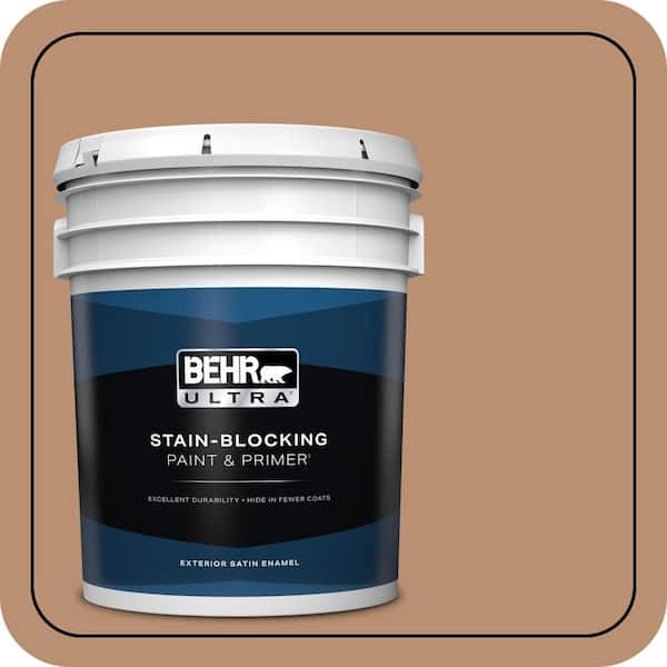 BEHR ULTRA 5 gal. #S230-5 Sugar Maple Satin Enamel Exterior Paint & Primer