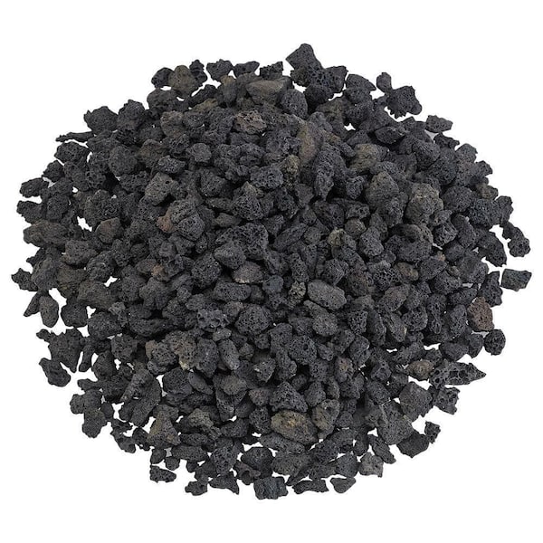 American Fire Glass Small Black Lava Rock (1/4 in. - 1/2 in.) 10 lb. Bag (2-Pack)