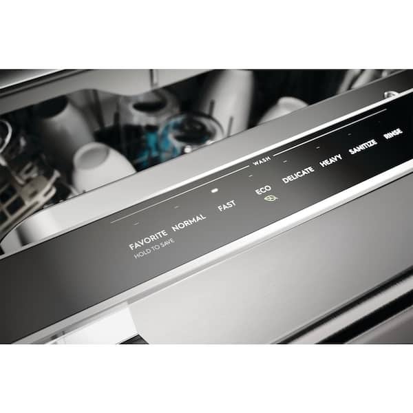 Frigidaire - Gallery 24 in Top Control Built In Tall Tub Dishwasher in Stainless Steel with 7 Cycles and CleanBoost