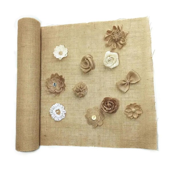 Wellco 40 in. x 25 ft. 8.0 oz. Multi-Purpose Natural Burlap Fabric for DIY Decorations, Crafts, Home, Weddings, Plant Wraps