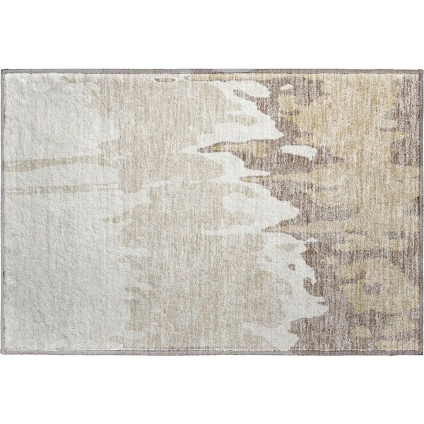 Addison Rugs Mayfield Premium Machine Washable Abstract AMF961 Ivory 2 ft. x 3 ft. Area Rug