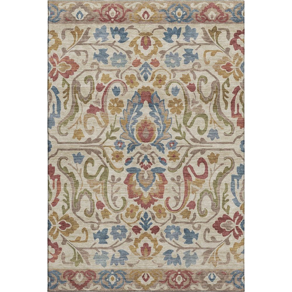 Mayfield Premium Machine Washable Abstract AMF2193 Beige 8 ft. x 10 ft. Area Rug price history on PriceWatchPro
