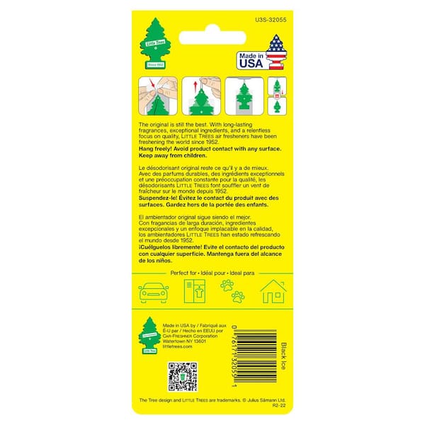 Little Trees Black Ice Air Freshener (3-Pack) U3S-32055 - The Home Depot