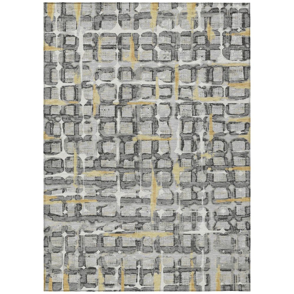 Chantille Machine Washable Indoor/Outdoor Abstract ACN2762 Silver 9 ft. x 12 ft. Area Rug price history on PriceWatchPro