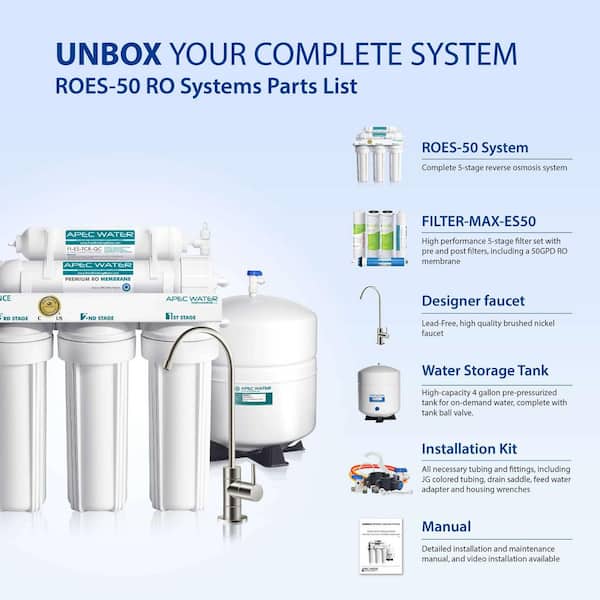 Essence Premium Quality 5-Stage Under-Sink Reverse Osmosis Drinking Water Filter System Essence Premium Quality 5-Stage Under-Sink Reverse Osmosis Drinking Water Filter System