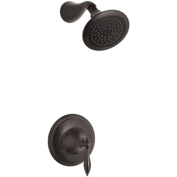 KOHLER Finial 1-Handle Shower Faucet Trim Kit in Oil-Rubbed Bronze (Valve Not Included)