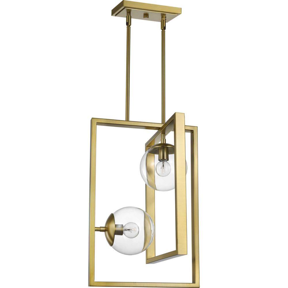 Luxe Globe Pendant Light in Brushed Bronze with Clear Glass