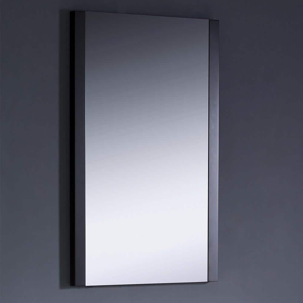 Espresso Wood Framed Rectangular Bathroom Vanity Mirror 31.5"