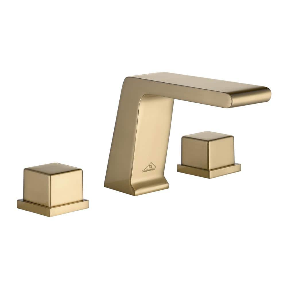 CASAINC 8 in. Widespread Double Handle Bathroom Faucet in Brushed Gold  M1370-BG - The Home Depot