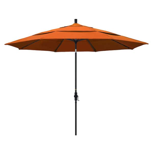 California Umbrella 11 ft. Aluminum Collar Tilt Double Vented Patio Umbrella in Tuscan Pacifica