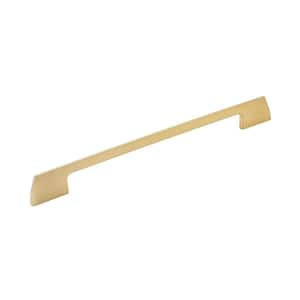 Angle 10-1/16 in. Center-to-Center Modern Champagne Bronze Arch Cabinet Pull