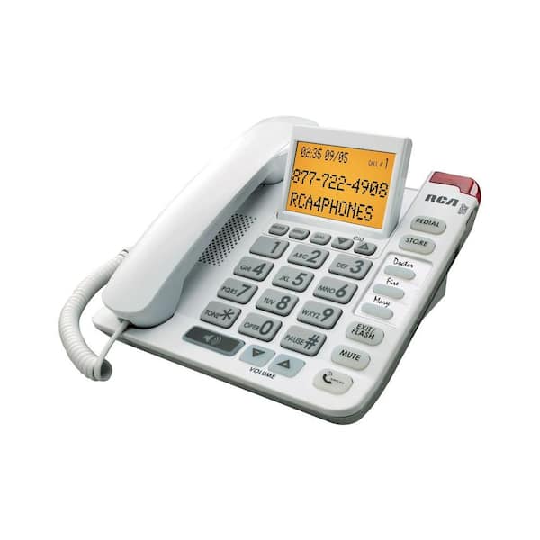 RCA Amplified Big Button Corded Phone with Built-In Caller ID