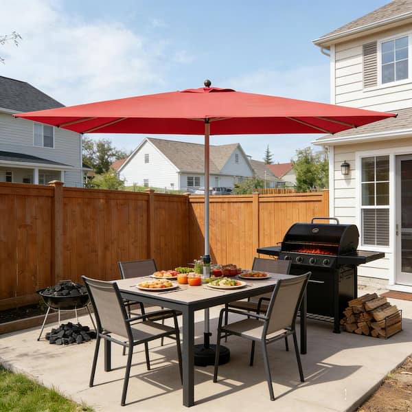 3m patio umbrella Cane-line Hyde luxe tilt parasol, 3x3 m